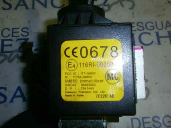 ANTIRROBO / LLAVE CONTACTO CHEVROLET KALOS 1.2 CAT - Imagen 2