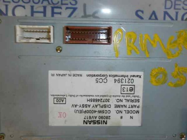 PANTALLA MULTIFUNCION NISSAN PRIMERA BERLINA (P12) *