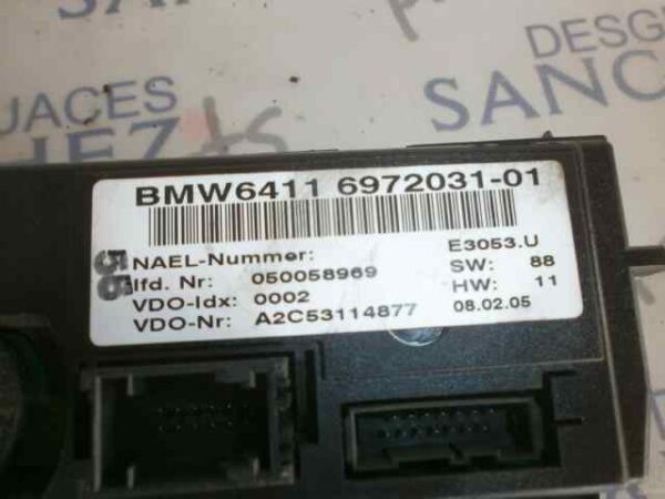 MANDO CLIMATIZADOR BMW SERIE 3 BERLINA (E90) 2.0 16V Diesel