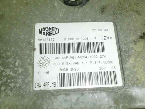 CENTRALITA MOTOR UCE FIAT SEICENTO (187) 1.1 - Imagen 2