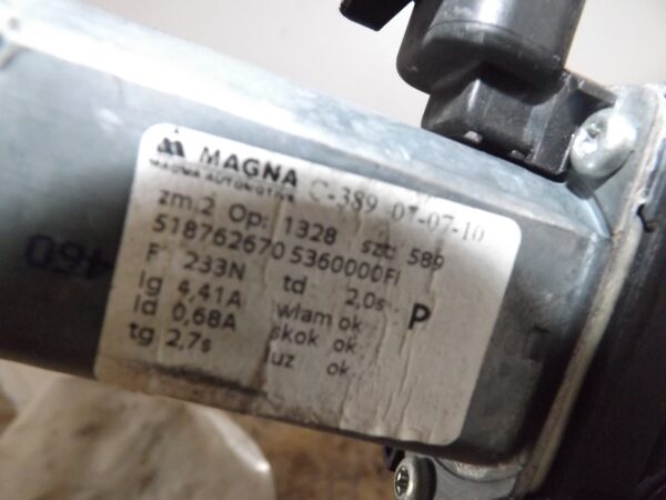 MOTOR ELEVALUNAS DELANTERO DERECHO FIAT NUOVA 500 (150) 1.2 CAT - Imagen 2